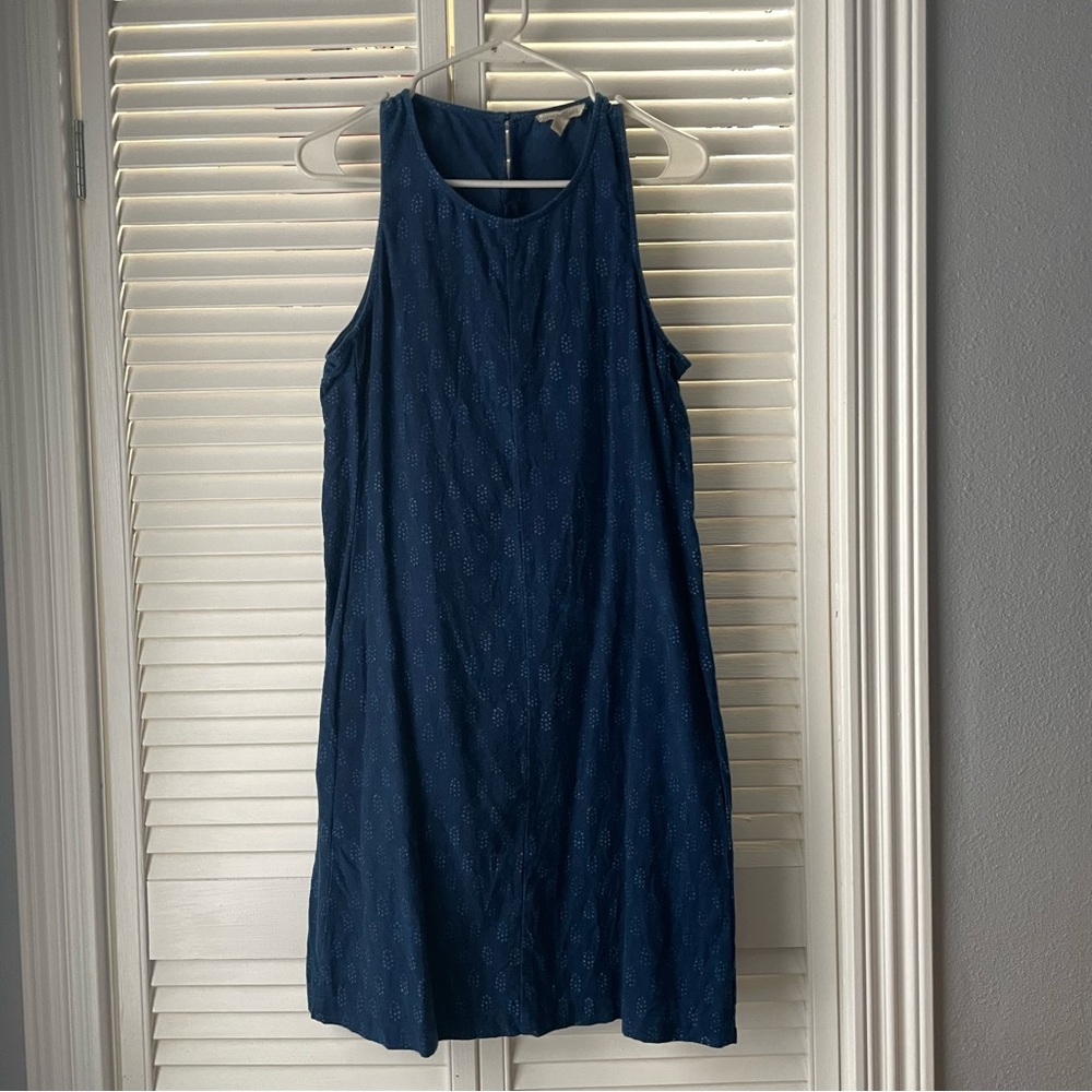 Eileen Fisher Organic Cotton Block Printed Dress - Picture 3 of 9